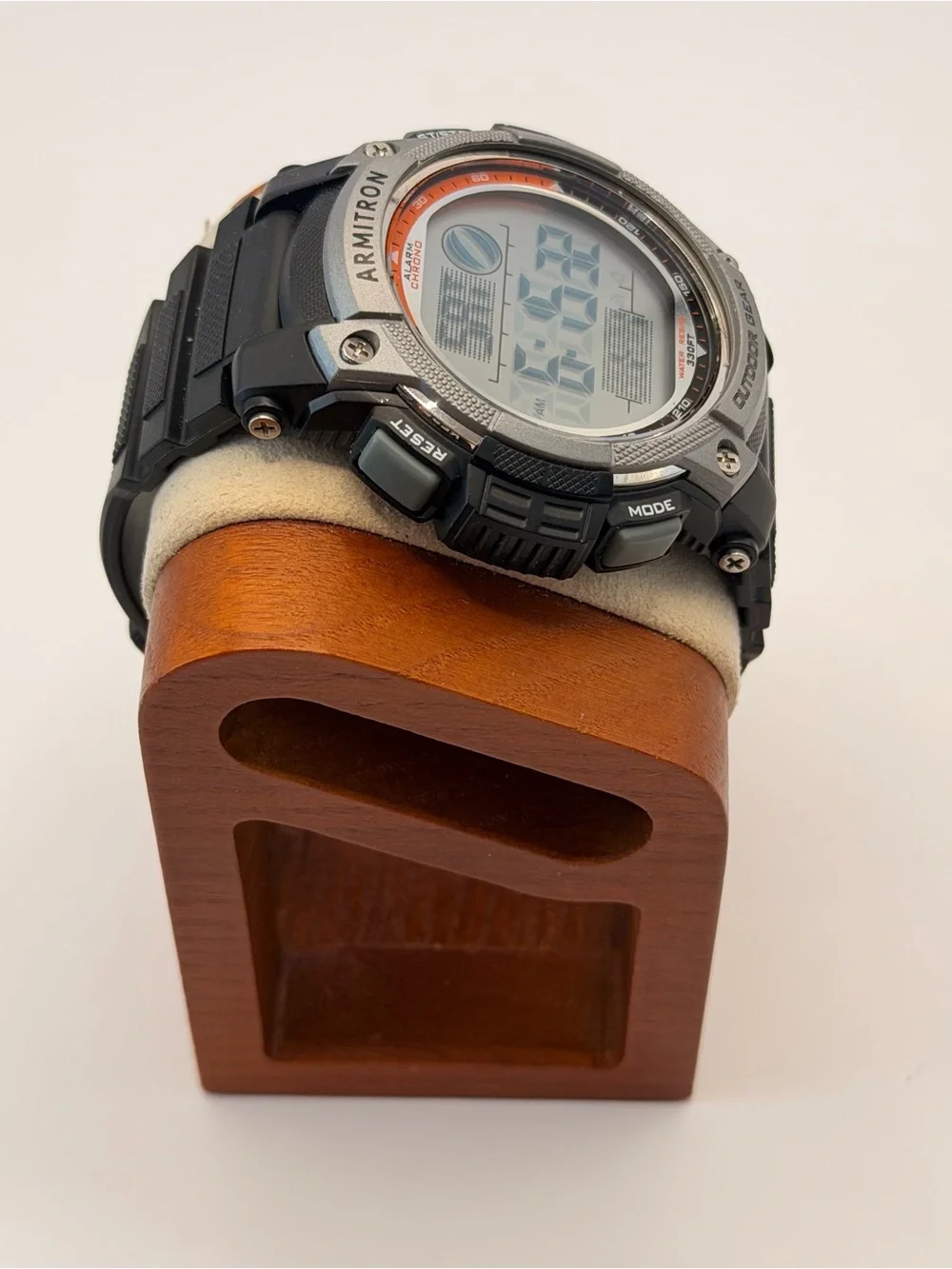 Armitron Pro Sport Digital Watch Mens 54mm Black Alarm Chronograph New Battery